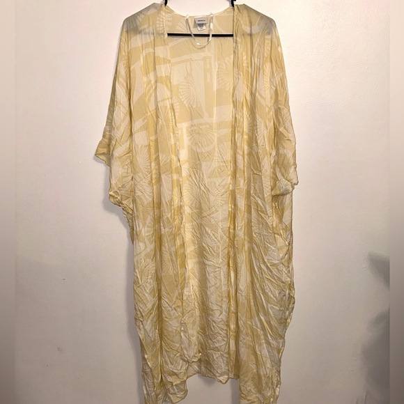 SONOMA Ivory Off White Flowy Long Kimono Coverup - Picture 5 of 8